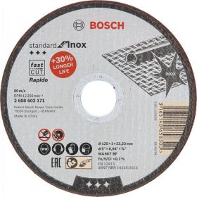 Rozsdamentes acél Vágótárcsa készlet 25 db Bosch 125 x1 mm - 2608603171