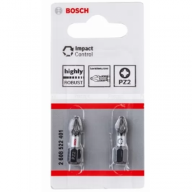 2 db. Csavarozóbit Bosch Impact Control 25 mm PZ2 - 2608522401